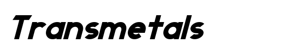 Transmetals font preview